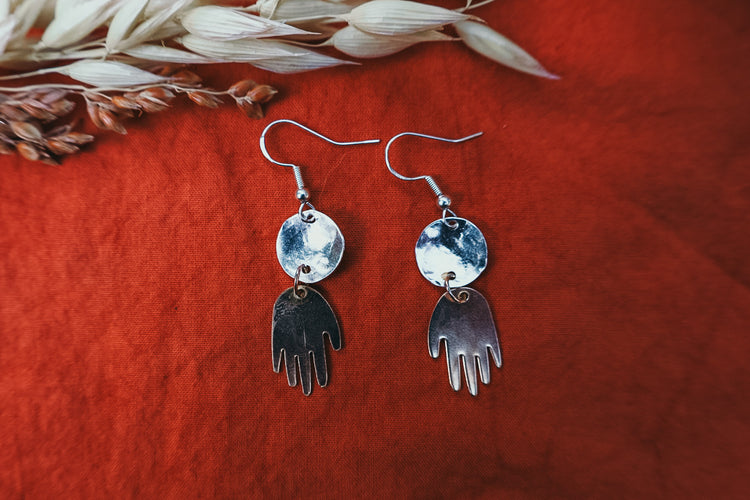 Hand to the Moon Dangles