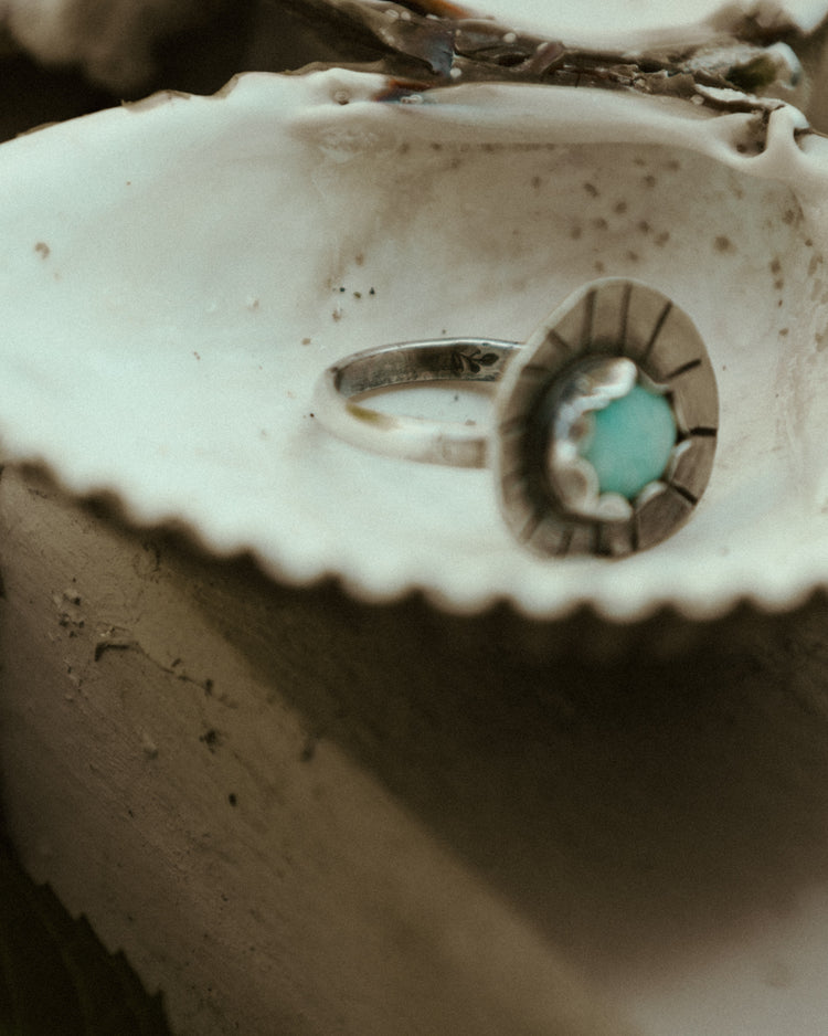 Pacific Shimmer Turquoise Ring - Size 7